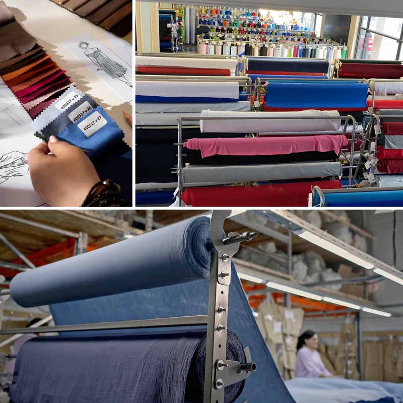Fabric selection and garment development workspace